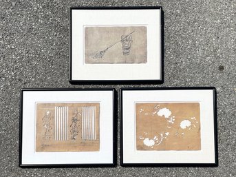 A Trio Of Early 20th Century Jianzhi Artworks