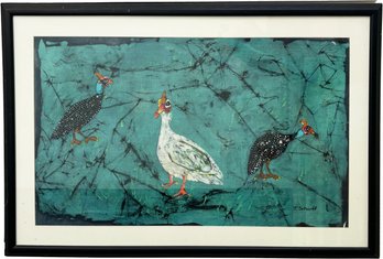 A Vintage Chicken Themed Batik, J. Scharff