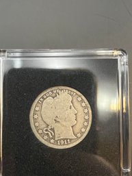 1911 Barber Silver Quarter