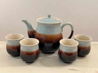 CTS Liven China 5 Piece Alexandrite Porcelain Teapot And Cups