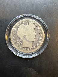 1899 Barber Silver Quarter