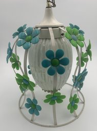 Rare Vintage Mid Century Modern FLOWER POWER SWAG LAMP