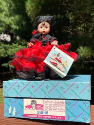 Vintage Madame Alexander 1973 Spain Doll #595 International Series Original Box