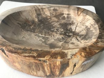 Petrified Wood Bowl, 6.61 LB, 8 Inch By 6 Inch