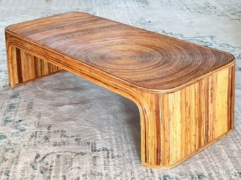 A Vintage Pencil Reed Coffee Table, C. 1970's By Adrian Pearsall For Comfort Designs