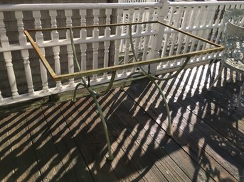 Vintage Wrought Iron Table Frame - Lacking Glass Top - VERY Solid VERY Well Made - Very Nice Vintage Table