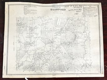 A Vintage Town Of Stanford Map