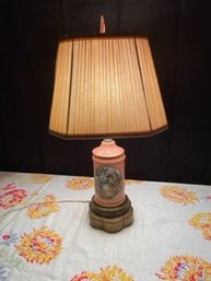 Vintage Victorian Lamp With Brass Base