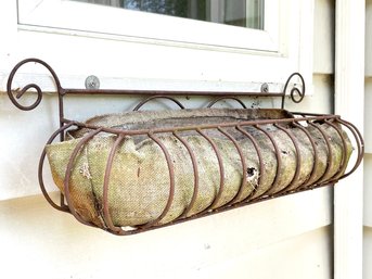 A Wrought Iron Flower Box