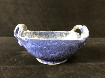 Blue Glazed Pottery Dish