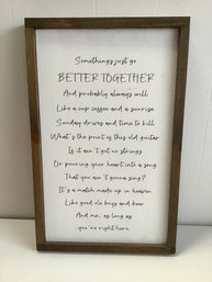 Better Together Quote Framed Print