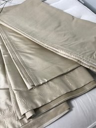 Set Of 4 Silk POTTERY BARN Curtain Panels