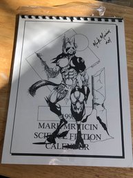 1996 Signed Mark Mrvicin Science Fiction Calendar.   S107