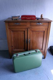 1960s Avocado Green Suitcase