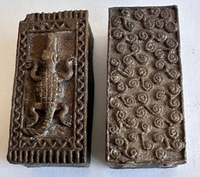 2 Antique Gold Dust Boxes With Lids, 1 From Ashati, Ghana