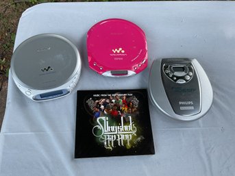 Electronic Lot- 2 Sony Walkman And 1 Philip Walkman And 1 Hip Hop CD