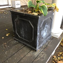 Fabulous Nice Large Square Planter - English Style - Great Patina - Some Kind Of Resin Material - WOW !