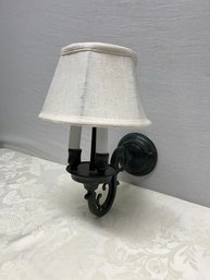 Black Metal  Electric Wall Sconces With Shade Made In Italy - 1 Of 2