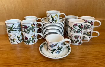 Portmeirion Botanical Garden Cup And Saucer Service For 14