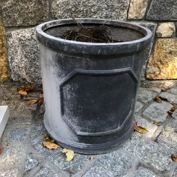 Lovely Vintage English Style Round Planter - Great Patina - Made Of Some Kind Of Resin - Very Nice Planter