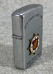 Military Insignia Lighter - Korea, 14th Trans. Port BN. - NCO Open Mess - By Longines