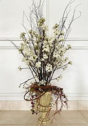 Large High Quality Faux Floral In A Neoclassical Urn