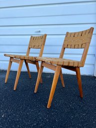 Midcentury Modern Jens Risom Or Mel Smilow Chairs - Lot Of Two
