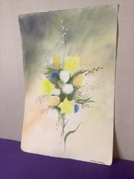 Bouquet Of Flowers Watercolor Art