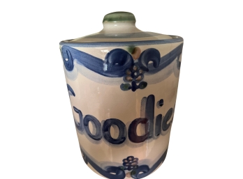 Hand Painted Ceramic Cookie Jar  - M A Hadley