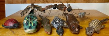 Unique Handmade Wood And Tin Animal Figurines (10)