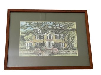 1995, Diana Wythe Tyler, Yellow House Framed Under Glass