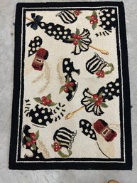 Wool Hooked Rug 2x3 Feet