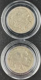 2 Buffalo Nickels 1930, 1930-S