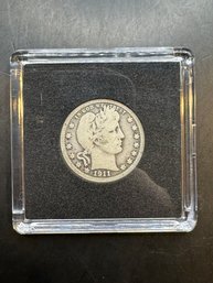 1911 Barber Silver Quarter