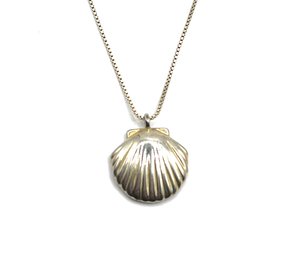 Sterling Silver Vermeil Salty Cali Designer Shell Pendant Necklace