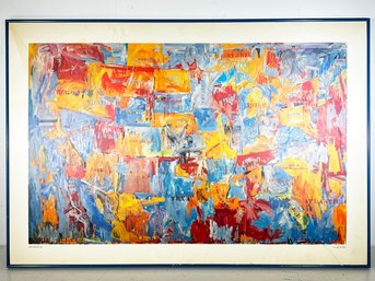 A Vintage Museum Print, Map, By Jasper Johns, 1961 Israeli Exhibit