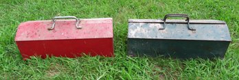 2 Metal Tool Boxes Stack On