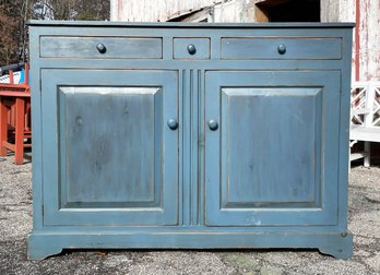 An Antique Painted Pine Hudson Valley Buffet Or Console