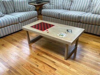 Custom Painted Checkerboard Coffee Table