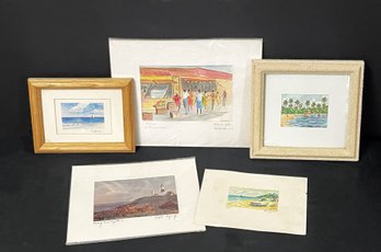 Five Pieces Of Art Including Some Signed And Numbered