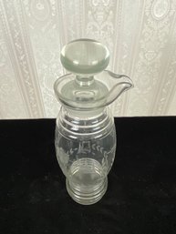 Vintage Glass Pitcher With Stopper