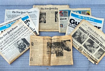 1960's-1980's Ephemera - Newsprint Of Major World Events