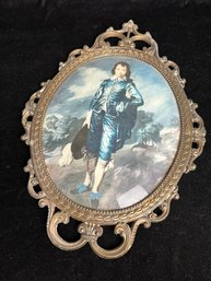 Embellished Oval Framed Blue Boy Portrait