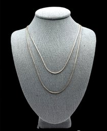 Vintage Italian Sterling Silver Long Chain Necklace