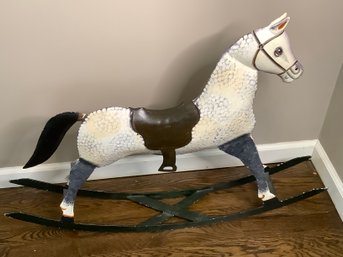 Vintage PRMIMATIVE Metal Rocking Horse