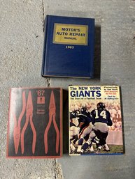 Motors Auto Repair Manual 1963, 67 Pontiac Service Manula, The New York Giant The Story Football Team.CT/CVBCA