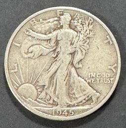 1945-D Walking Liberty Silver Half Dollar