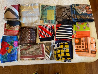 Collection Of Silk Handkerchiefs And Scarves. (A  )