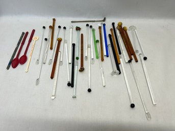 1950s Liquor Glass Swizzle Sticks