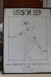 Hirshfeld Print Carol Channing - Signed